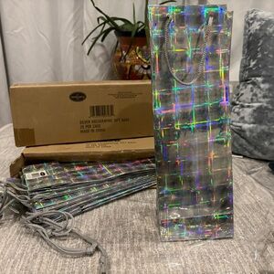 36 Silver Holographic Gift Bags